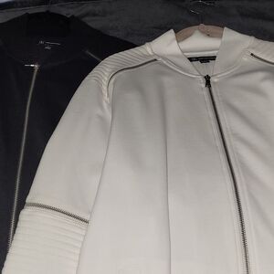 Black and White Zip-Up Jackets